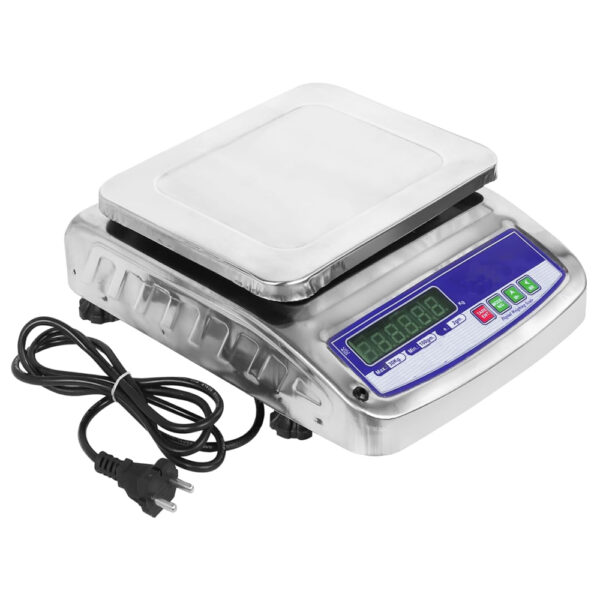 Weight Capacity 30kg x 1g Stainless Steel Digital Weighing Machine Scale with Front and Back Double Display for Kirana Shop, Kitchen and Commercial Purposes - Image 5