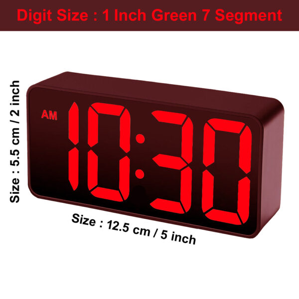 1 Inch Hour Minute Digital Table Clock - Red Size (12 x 5.5cm) 5 x 2 Inch - Image 2